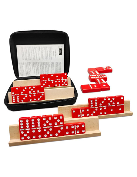 Juego de Dominó Doble 6 UVCANY con 4 Soportes de Madera