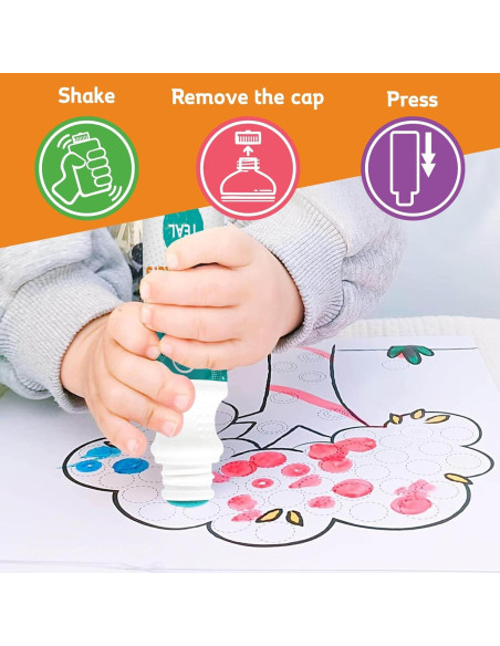 Marcadores de Puntos Ultimate Stationery 6 Colores Lavables