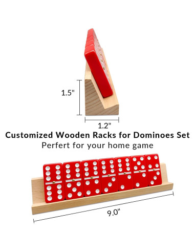 Juego de Dominó Doble 6 UVCANY con 4 Soportes de Madera