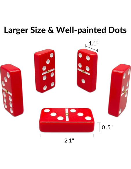 Juego de Dominó Doble 6 UVCANY con 4 Soportes de Madera