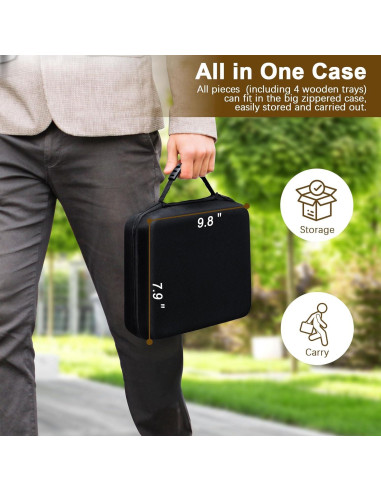 Juego de Dominó Doble 6 UVCANY con 4 Soportes de Madera