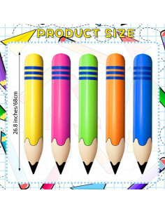 5 Pzs Lápices Inflables Gigantes Denylo Pro Decoración Fiesta 2