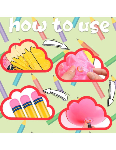 12 Pzs Crayones Inflables Gigantes Denylo Pro Decoración