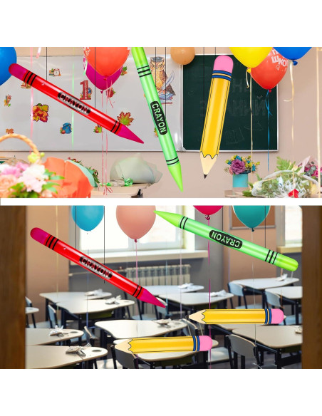 12 Pzs Crayones Inflables Gigantes Denylo Pro Decoración