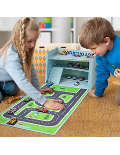 Caja de Garaje Livememory 3 en 1 para Coches de Juguete 2