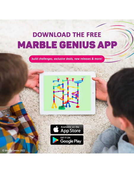 Conjunto de Canicas Brillantes Marble Genius 115 Piezas