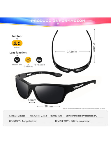 Gafas de Sol Deportivas SUOSO UV400 para Ciclismo