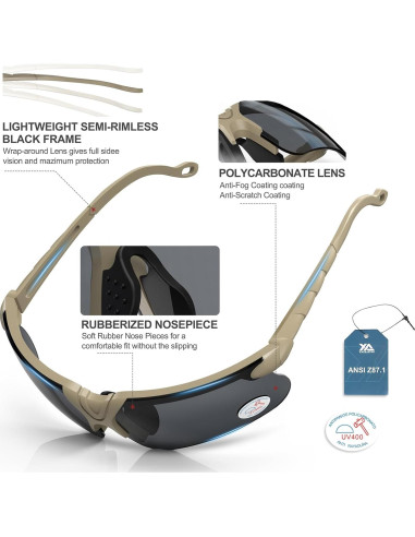 Gafas de Tiro XAegis con Estuche Antivaho Unisex