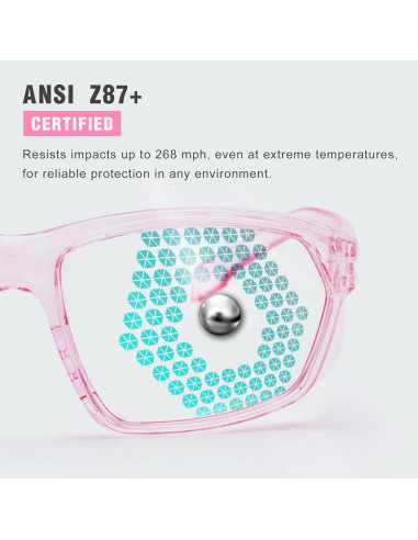 Gafas de Seguridad ProtectX Classic Rosa 1.5 Antivaho y Antirayones