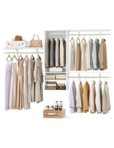 Sistema Organizador de Closet iSunirm 131.5x146.8cm Blanco