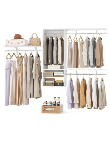 Sistema Organizador de Closet iSunirm 131.5x146.8cm Blanco