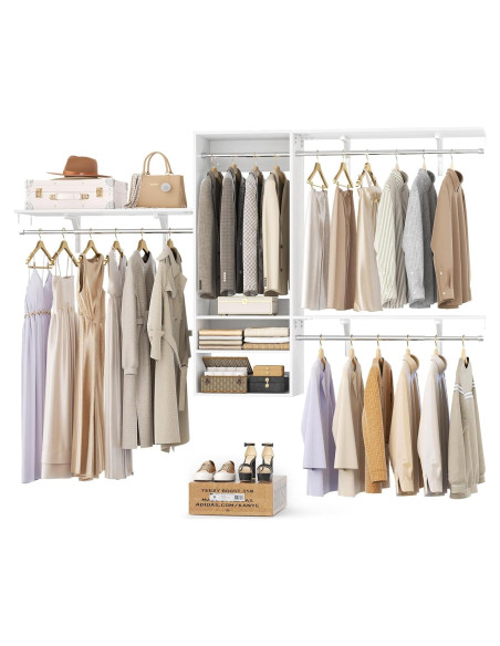 Sistema Organizador de Closet iSunirm 131.5x146.8cm Blanco