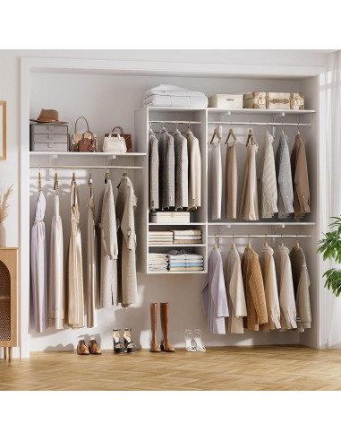 Sistema Organizador de Closet iSunirm 131.5x146.8cm Blanco