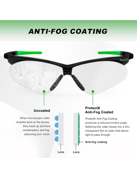 Gafas de Seguridad ProtectX Bifocales 1.0 Dioptría UV Antivaho
