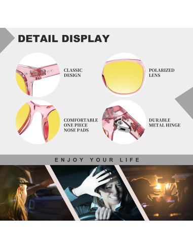 Gafas de Conducción Kelinln Polarizadas Tinte Amarillo HD