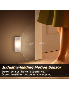 Luces de Puck LED con Sensor de Movimiento 4 Pack - Blanco Cálido 2