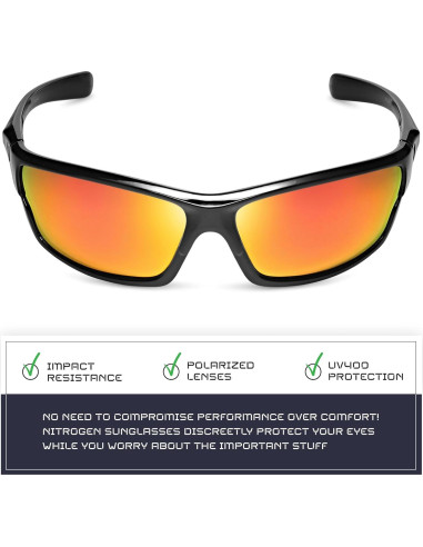 Gafas de sol deportivas Nitrogen polarizadas UV400 unisex