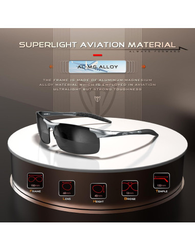 Gafas de sol polarizadas ATTCL - Marco ligero de metal