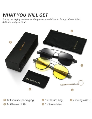 Gafas de Sol Militar SUNGAIT con Lentes Polarizados