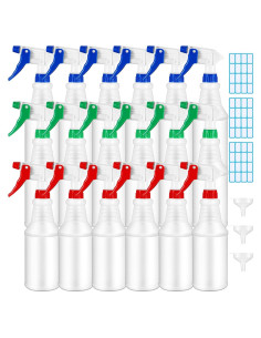 Yinder 18 Botellas Spray Vacías 480 ml Ajustables a Prueba de Fugas