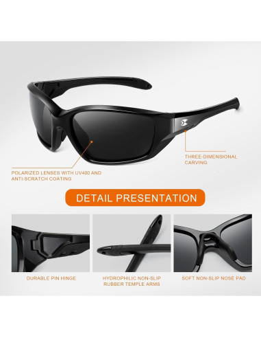 Gafas de Sol Polarizadas SUOSO UV400 para Deportes