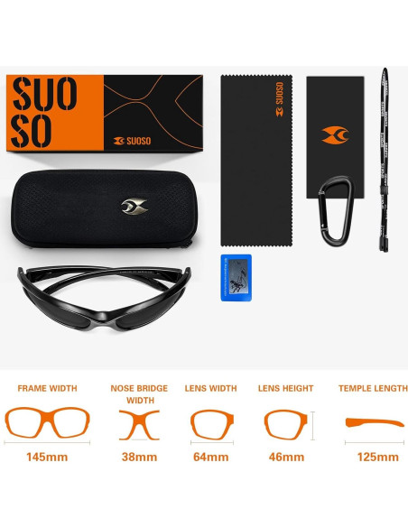 Gafas de Sol Polarizadas SUOSO UV400 para Deportes