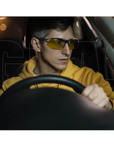 Gafas de Visión Nocturna Polarizadas 3PACK Hombres Lentes Amarillas
