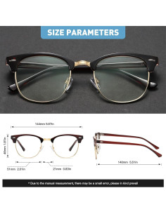 Gafas Anti Luz Azul AOMASTE Media Montura UV Claro 2