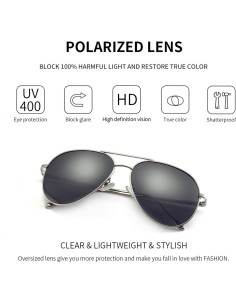 Gafas de sol oversized SUNGAIT - Lentes polarizados gris 2