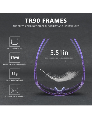 Gafas de sol deportivas GIEADUN con 3 lentes intercambiables