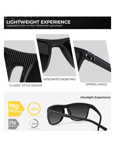 Gafas de Sol KALIYADI Polarizadas UV400 3 Paquete Clásicas