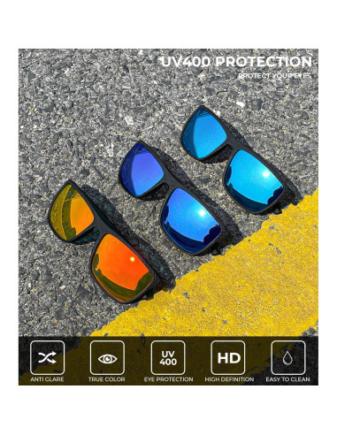 Gafas de Sol KALIYADI Polarizadas UV400 3 Paquete Clásicas