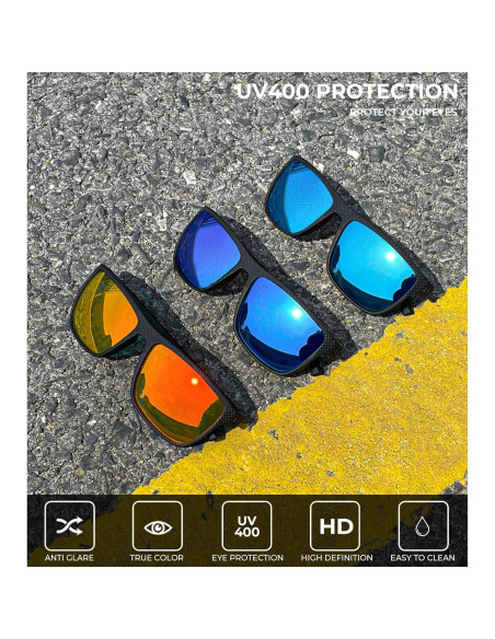 Gafas de Sol KALIYADI Polarizadas UV400 3 Paquete Clásicas