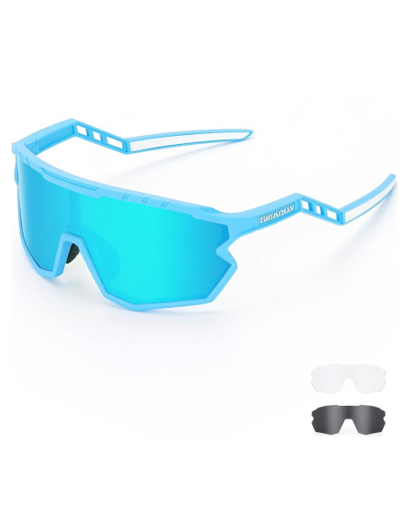 Gafas de sol deportivas GIEADUN con 3 lentes intercambiables