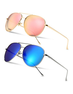 Gafas de sol aviador SUNGAIT - 2 pares polarizados espejados