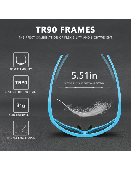 Gafas de sol deportivas GIEADUN con 3 lentes intercambiables