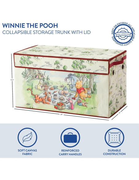 Cofre de Almacenamiento Plegable Idea Nuova Winnie Pooh 73x37x40 cm Cofre de Almacenamiento Plegable Idea Nuova Winnie Pooh 73x37x40 cm