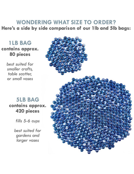 Canicas Galashield Azul Índigo 2.27 kg para Decoración