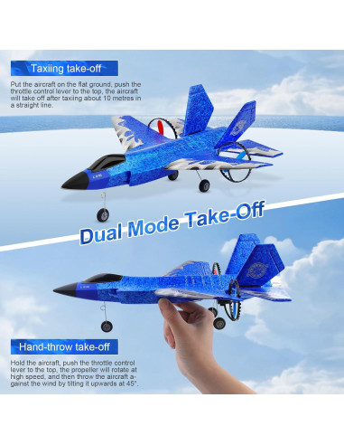 Avión RC Beffkkip HW39 2CH Control Remoto Azul