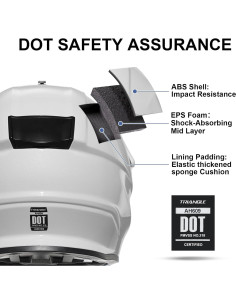 Casco Triangle AH609 Dual Sport para Motocicleta Grande 2