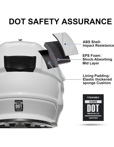 Casco Triangle AH609 Dual Sport para Motocicleta Grande