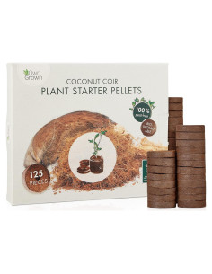 Pellets de Coco Coir OwnGrown - 125 Tapones para Semillas