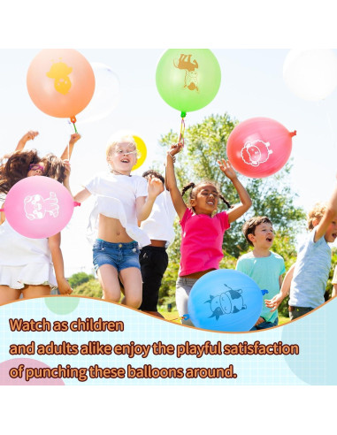 60 Globos de Golpe Animales de Granja HSLCGF Resistentes