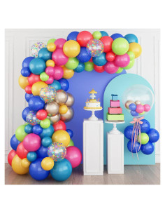 Kit de Arco de Globos Coloridos Isndare 104 Piezas Fiesta