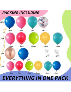 Kit de Arco de Globos Coloridos Isndare 104 Piezas Fiesta 2