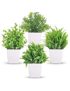 Plantas Falsas en Macetas Der Rose - 4 Paquetes Eucalipto