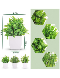 Plantas Falsas en Macetas Der Rose - 4 Paquetes Eucalipto 2