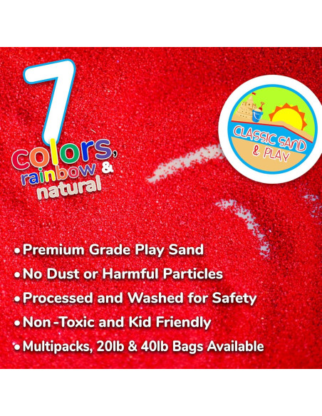 Arena de Jugar Clásica ARENA CLÁSICA 20 kg Color Rojo