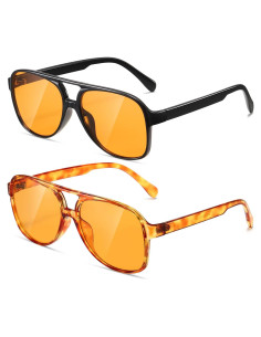 Gafas de sol aviador TIANYESY retro unisex 5.08x6.30 cm
