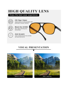 Gafas de sol aviador TIANYESY retro unisex 5.08x6.30 cm 2